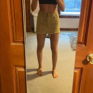 Khaki Canvas Skirt